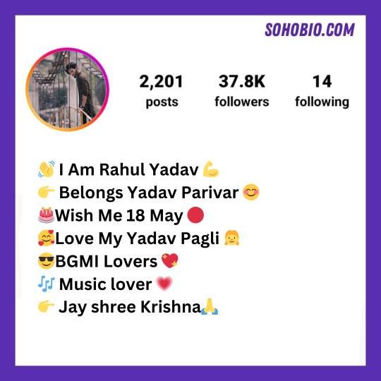 Ahir Yadav Bio For Instagram