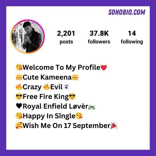 Free fire bio for instagram