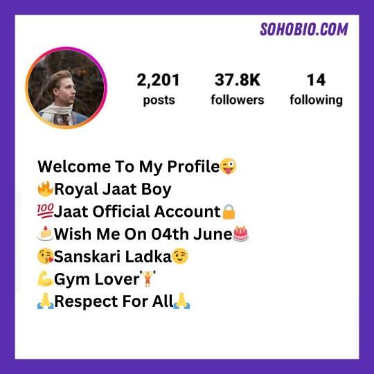 Jaat bio for instagram