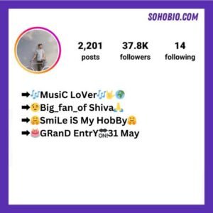 Music bio for instagram