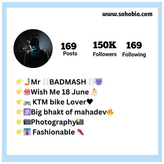 badmashi bio instagram