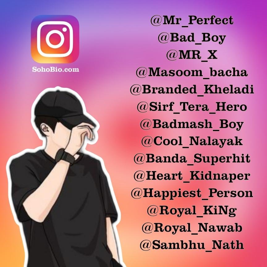 Instagram Id Names For Boys