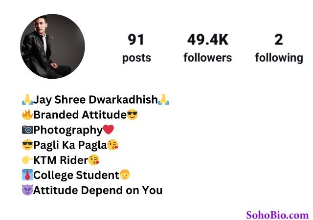 Dwarkadhish bio instagram